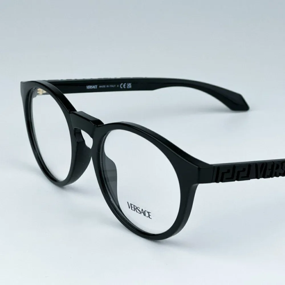 NEW Versace VE3355U GB1 Black Oval Unisex Eyeglasses VE 3355U